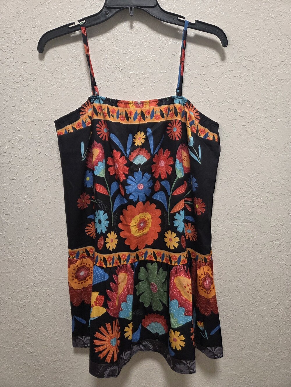 Boho Boutique Floral Black Mini Dress - Picture 3 of 3